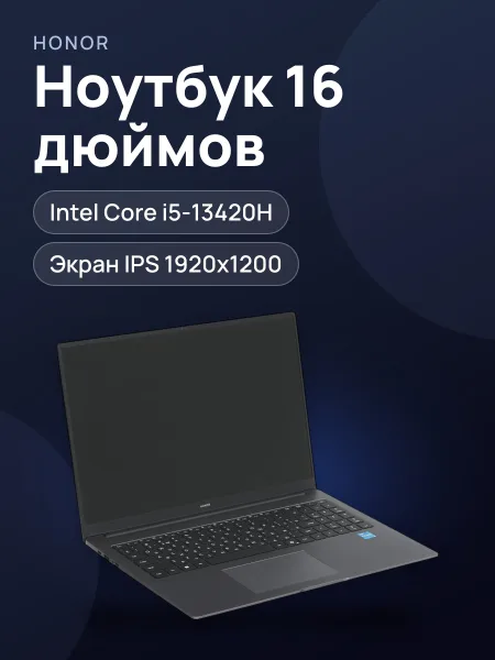 Фото товара 16" Ноутбук HONOR MagicBook X16 2025