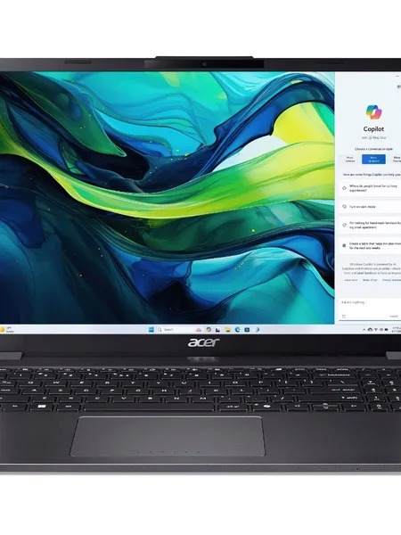 Фото товара Ноутбук acer Aspire Go 15 AG15-51P-510U, 15,3 WUXGA (1920 x 1200) IPS, Intel i5-1334U 10-ядер, 8GB DDR5, 256GB SSD, Wi-Fi, Bluetooth, стальной серый,