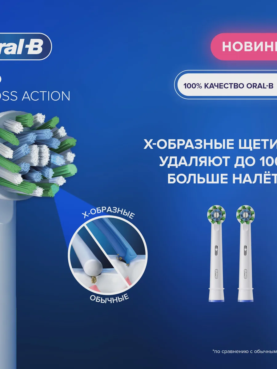 Набор сменных насадок Braun Oral-B EB50RX Cross Action — фото 6 из 10