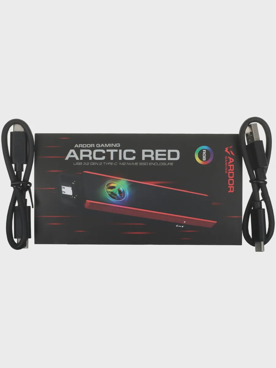 M.2 Внешний бокс ARDOR GAMING M2 Arctic Red USB 3.2 Gen 2 Type-C — фото 6 из 8