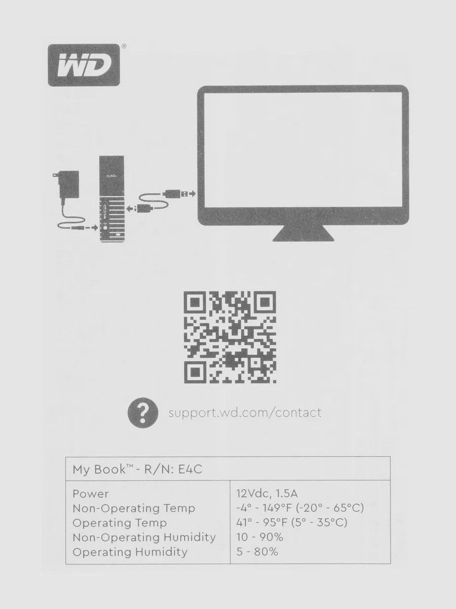 3.5" Внешний HDD WD My Book [WDBBGB0140HBK-SESN] 14 ТБ USB 3.2 Gen 1 Type-A — фото 8 из 11