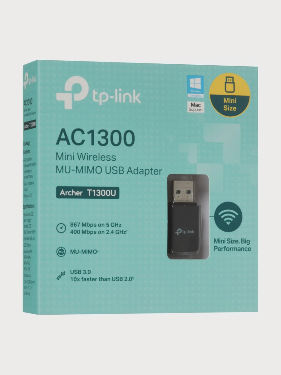 Wi-Fi адаптер TP-Link Archer T1300U,1267 Мбит/с — фото 7 из 9