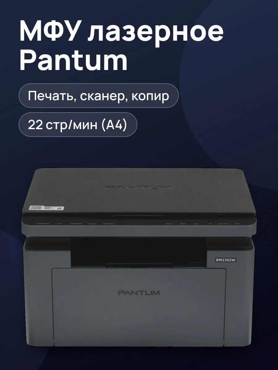 МФУ лазерное Pantum BM2302W черный — фото 1 из 11