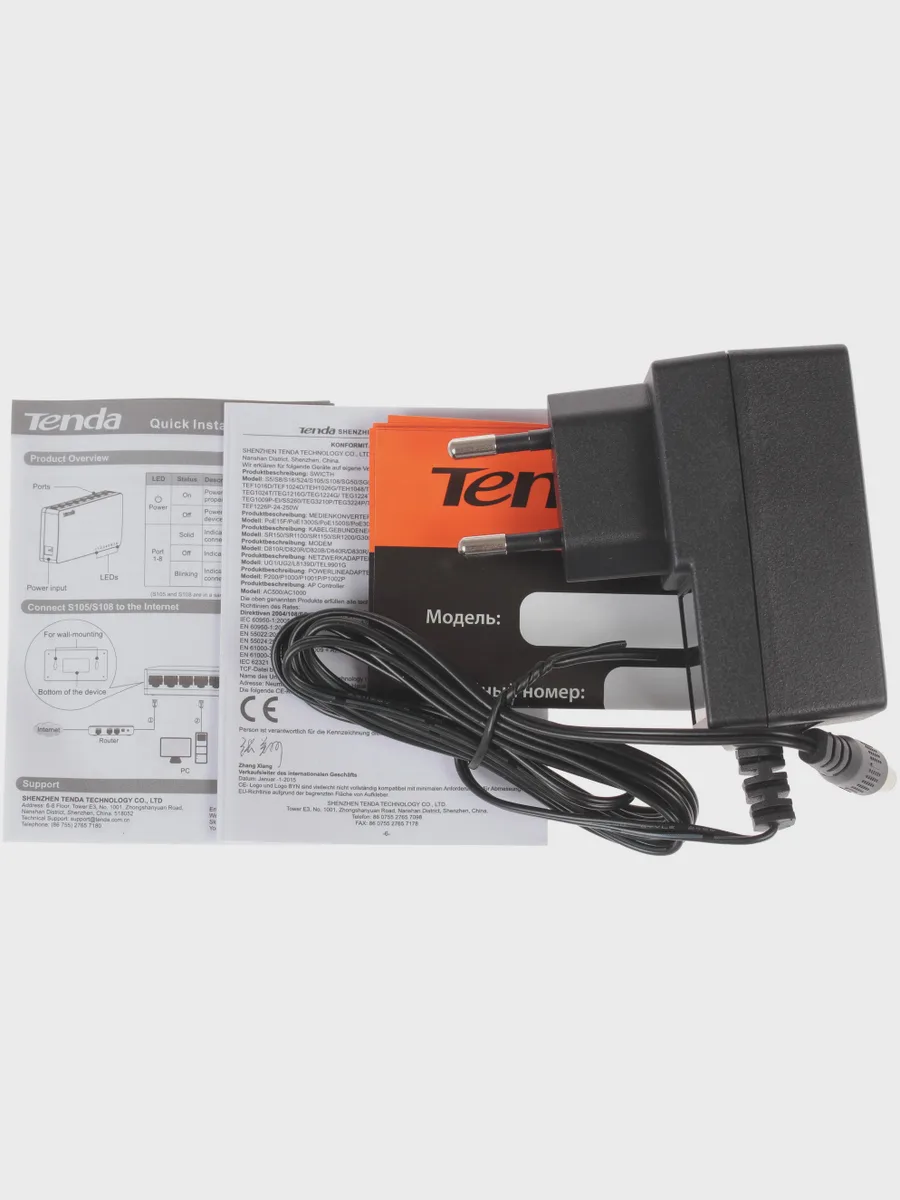Коммутатор Tenda S105 5 x RJ-45х100 Мбит/сек — фото 8 из 9