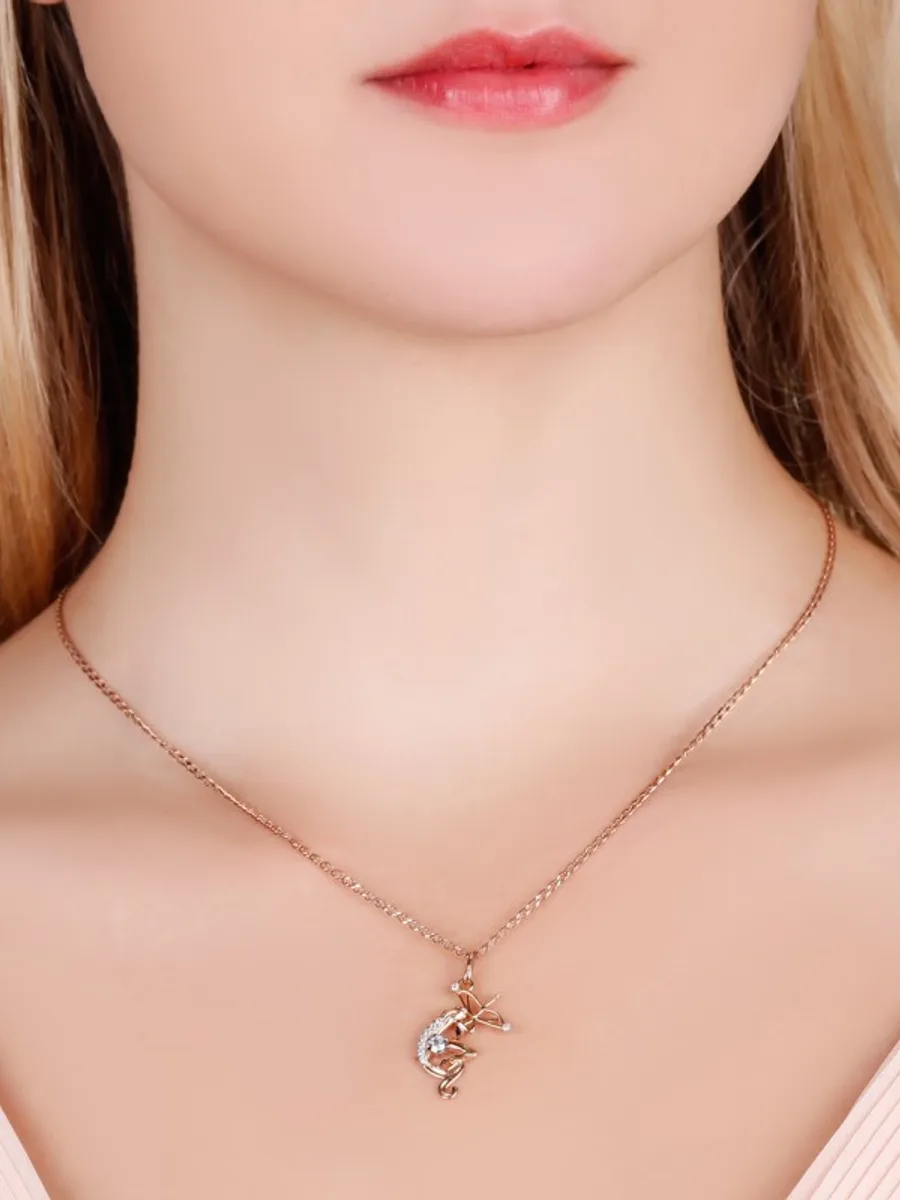 Подвеска знак зодиака из золота 585 с цирконом, 1,32 г — фото 5 из 5
