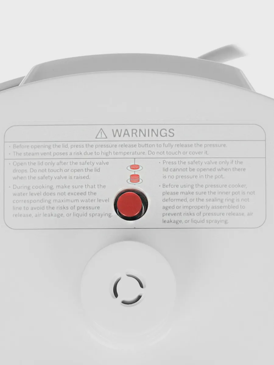 Скороварка Xiaomi Electric Pressure Cooker 4.8L EU белый — фото 8 из 11