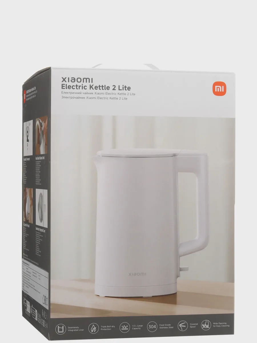 Электрочайник Xiaomi Electric Kettle 2 Lite, белый, 1.5 л, 1500 Вт — фото 8 из 10
