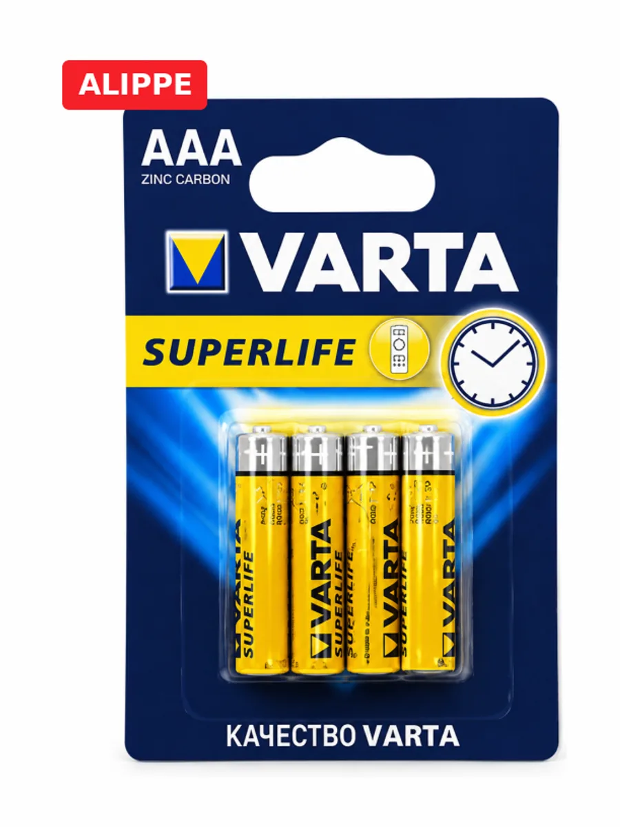 Батарейки VARTA superlife AAA мизинчиковые 4шт/пач — фото 2 из 3