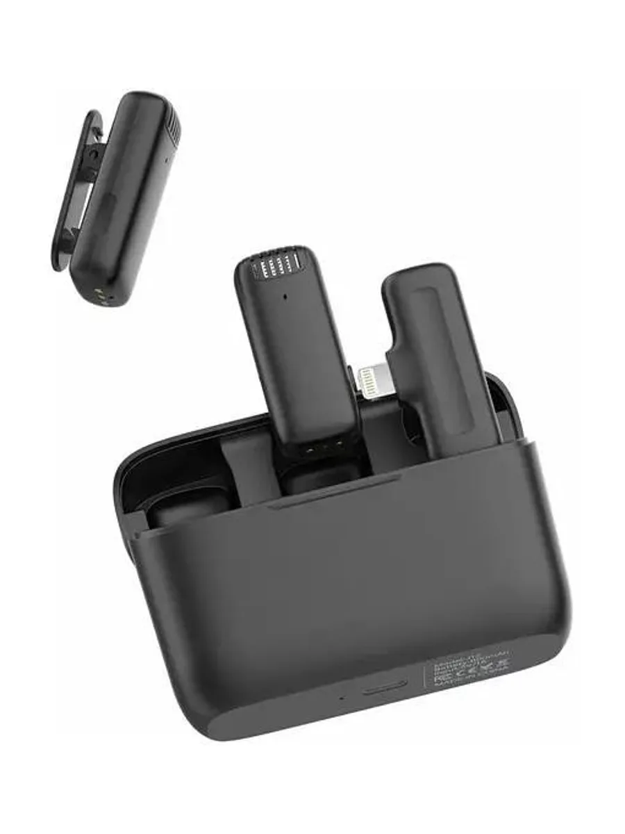 Петличный микрофон беспроводной Plug & Play — чёрный — фото 2 из 2