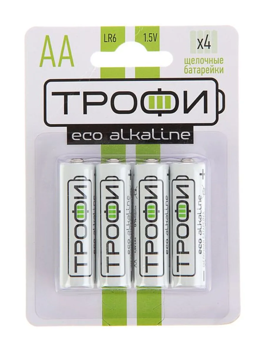 Батарейки Трофи LR6-4BL ECO AA щелочные, 4 шт. — фото 2 из 2