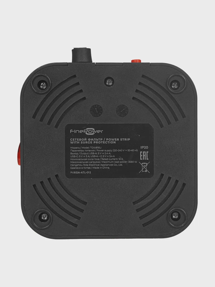 Сетевой фильтр FinePower TOW816U, 3 м — фото 8 из 11