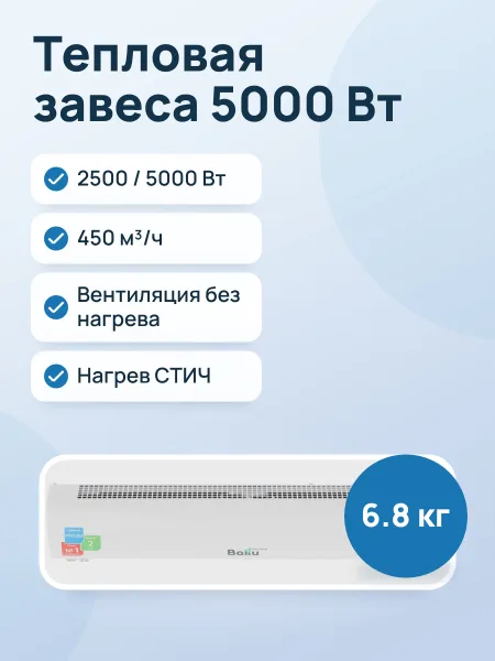 Фото товара Тепловая завеса Ballu BHC-L08S05