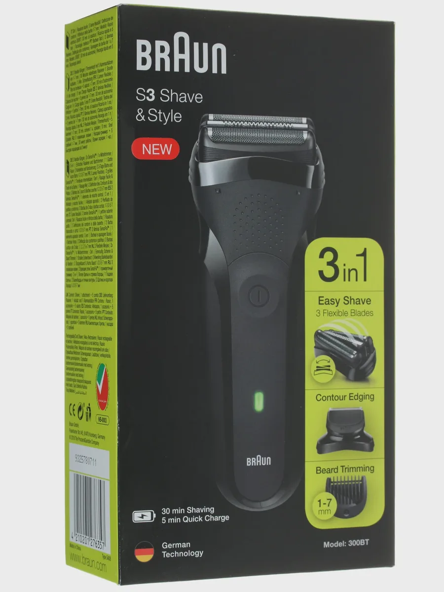 Электробритва Braun Series 3 300BT черный — фото 10 из 11