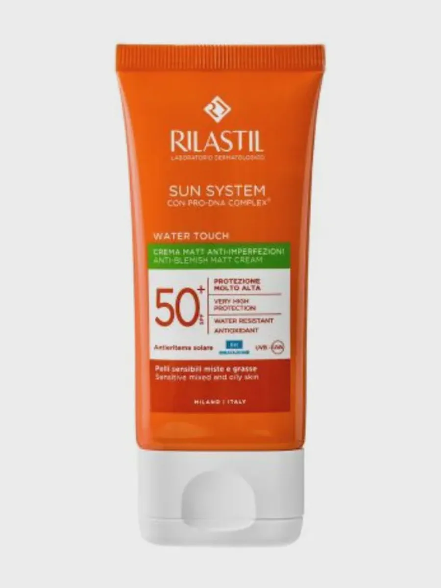 Флюид солнцезащитный матирующий  SPF 50+ RILASTIL SUN SYSTEM Water Touch  50 мл — фото 1 из 2