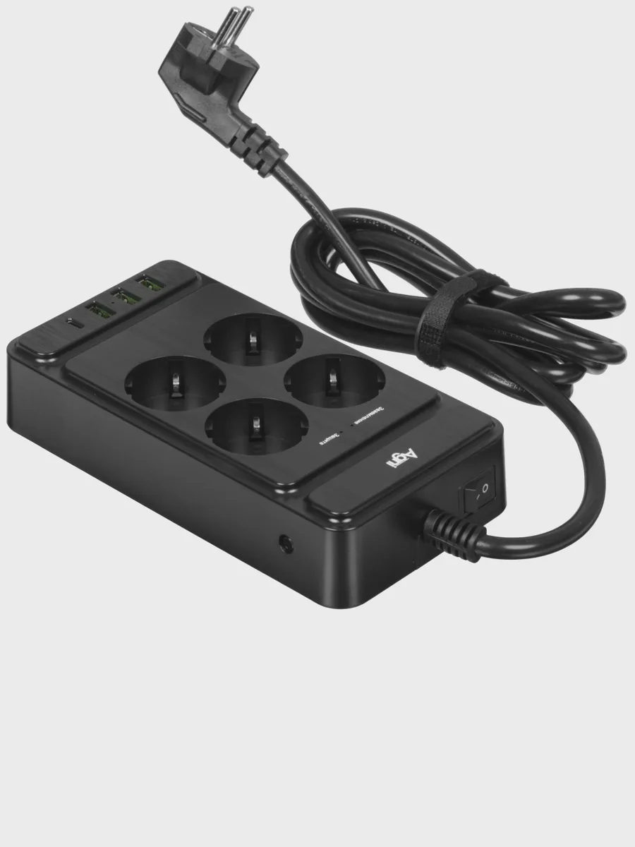 Сетевой фильтр AGNI TP-FS4U4E-PD, 2 м — фото 6 из 11
