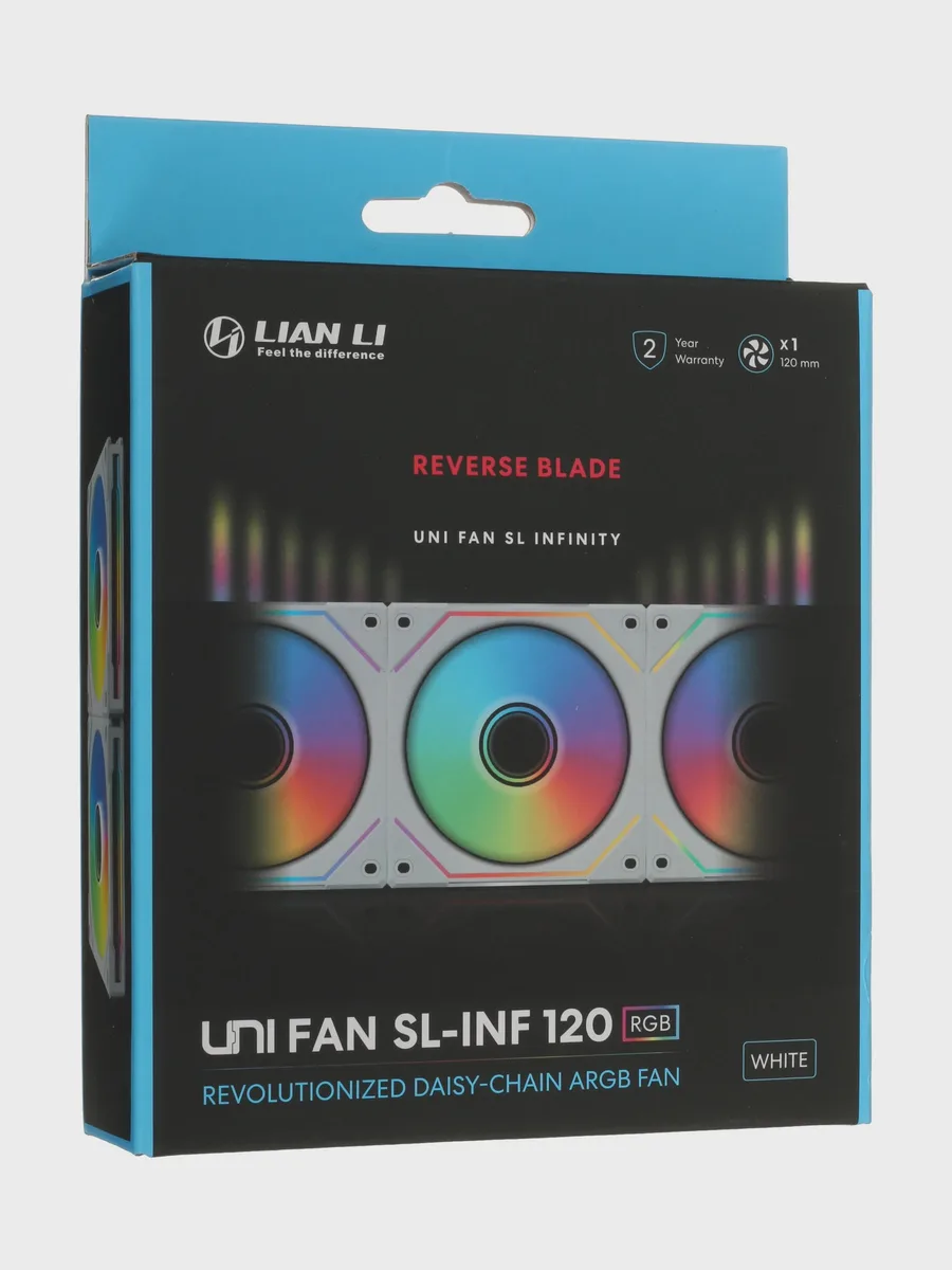 Реверсный вентилятор LIAN LI UNI FAN SL-INFINITY REVERSE BLADE, 120 x 122 мм — фото 11 из 11