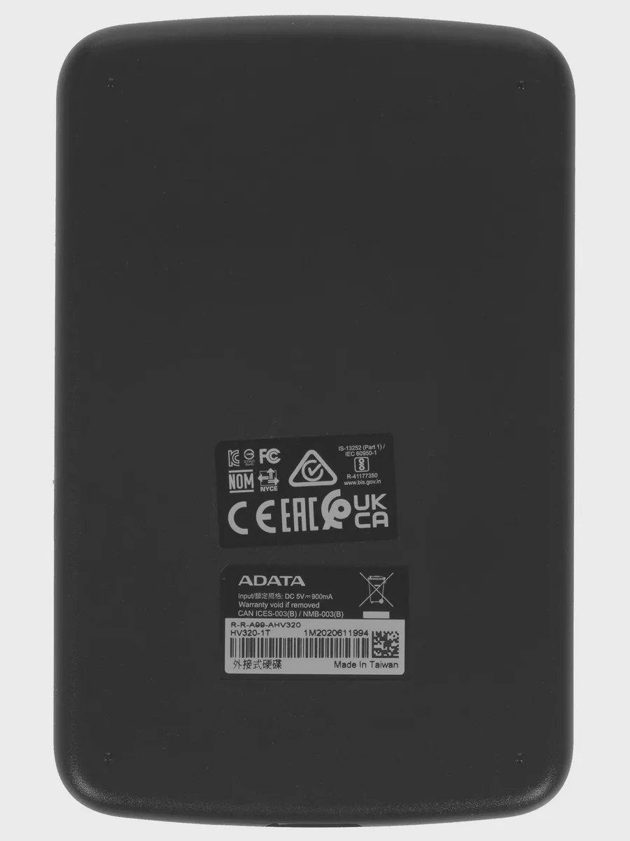 2.5" Внешний HDD ADATA HV320 [AHV320-1TU31-CBK] 1 ТБ USB 3.2 Gen 1 Type-A — фото 3 из 6