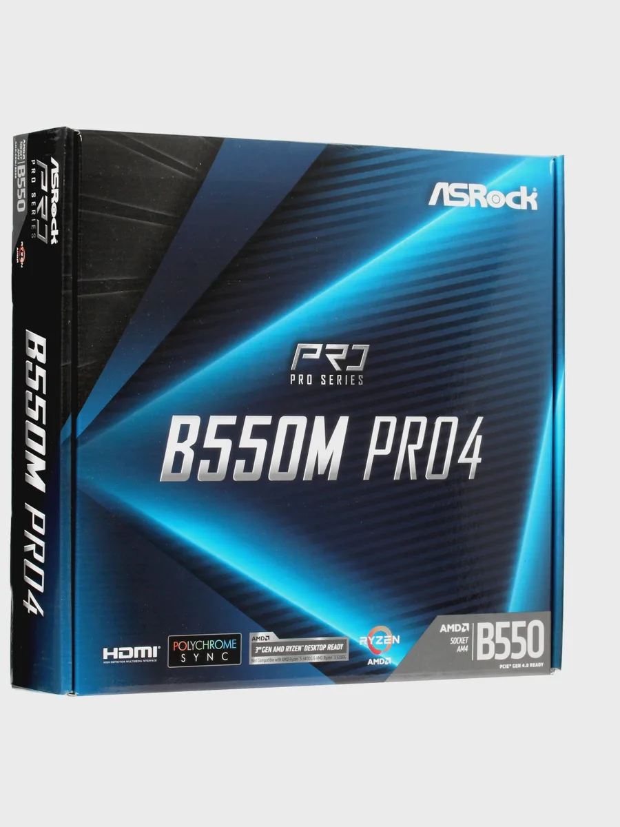 Материнская плата ASRock B550M Pro4, AM4, Micro-ATX — фото 9 из 9