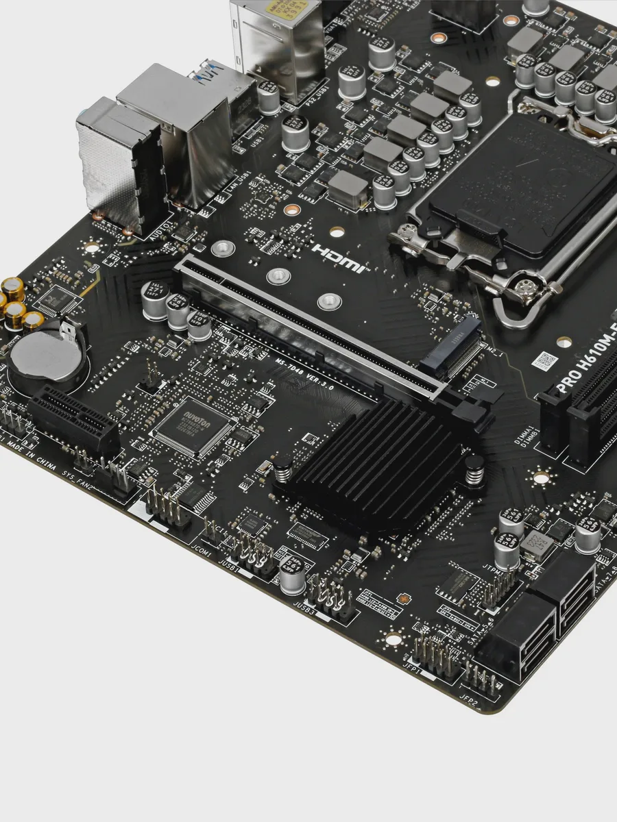 Материнская плата MSI PRO H610M-E, LGA 1700, Micro-ATX — фото 5 из 9