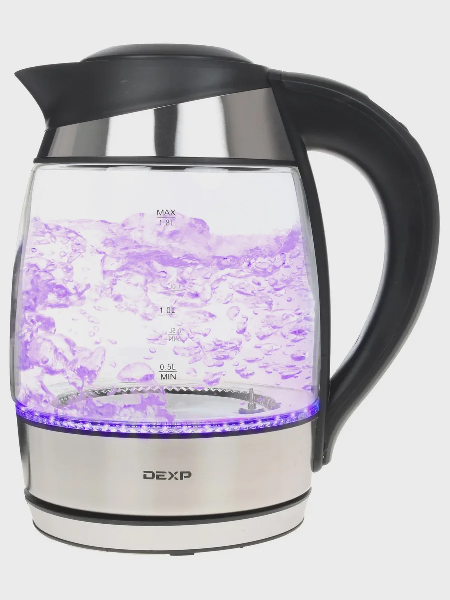 Электрочайник DEXP KG-1800 Smart, серебристый, 1.8 л, 2200 Вт — фото 4 из 11