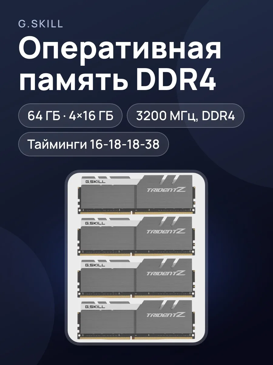 Оперативная память G.Skill Trident Z 64 ГБ — фото 1 из 4