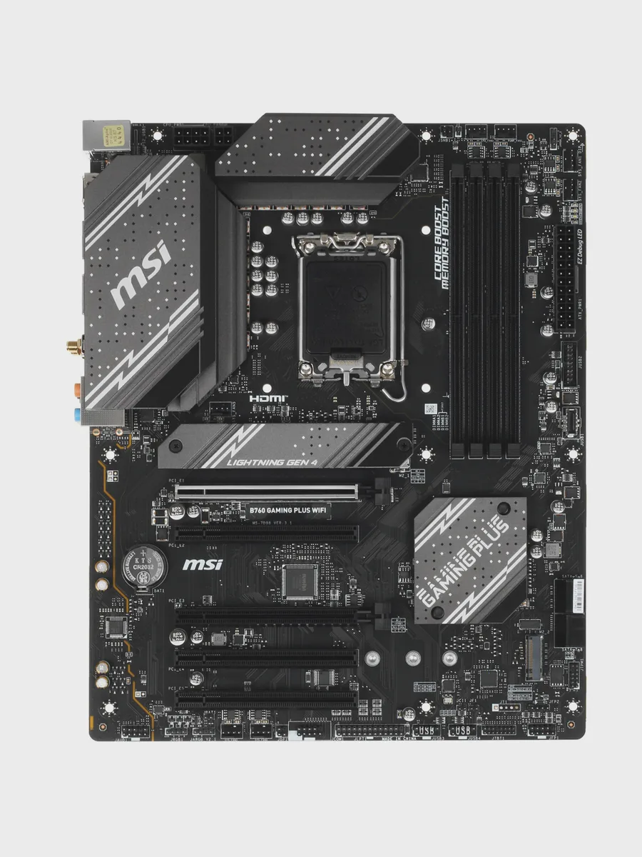 Материнская плата MSI B760 GAMING PLUS WIFI, LGA 1700, Standard-ATX — фото 2 из 9