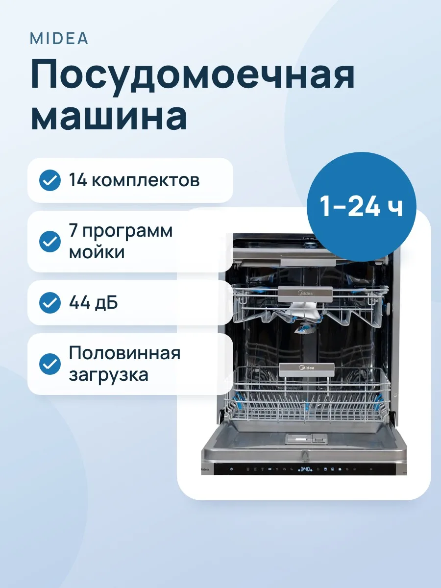Посудомоечная машина Midea MDWB-6018TF — фото 1 из 2