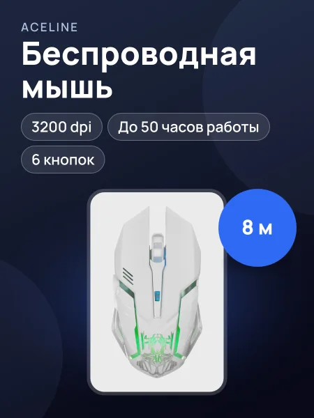 Фото товара Мышь беспроводная Aceline GS Pride