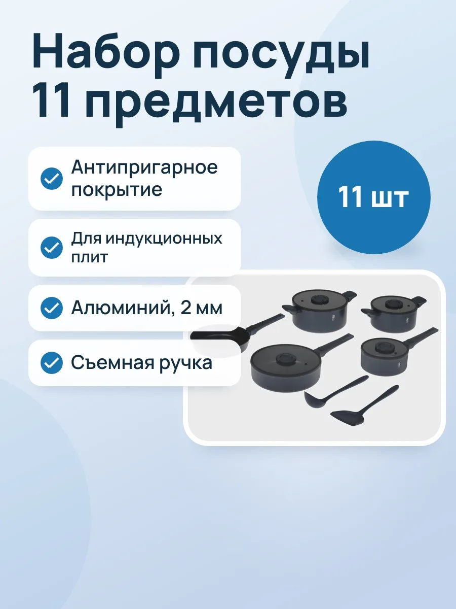 Набор посуды OneTwo Motivation 5 — фото 1 из 11