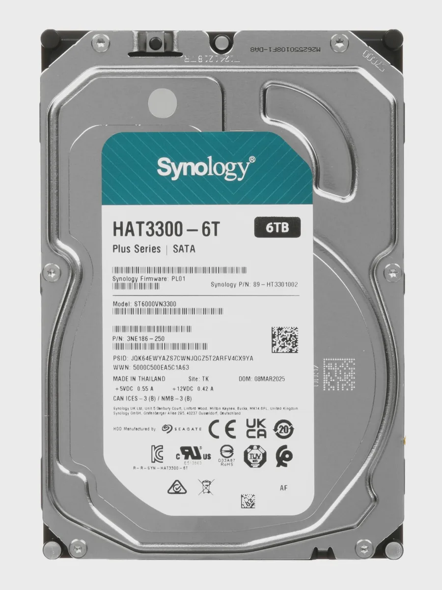 Жесткий диск Synology HAT3300-6T 6 ТБ — фото 2 из 5
