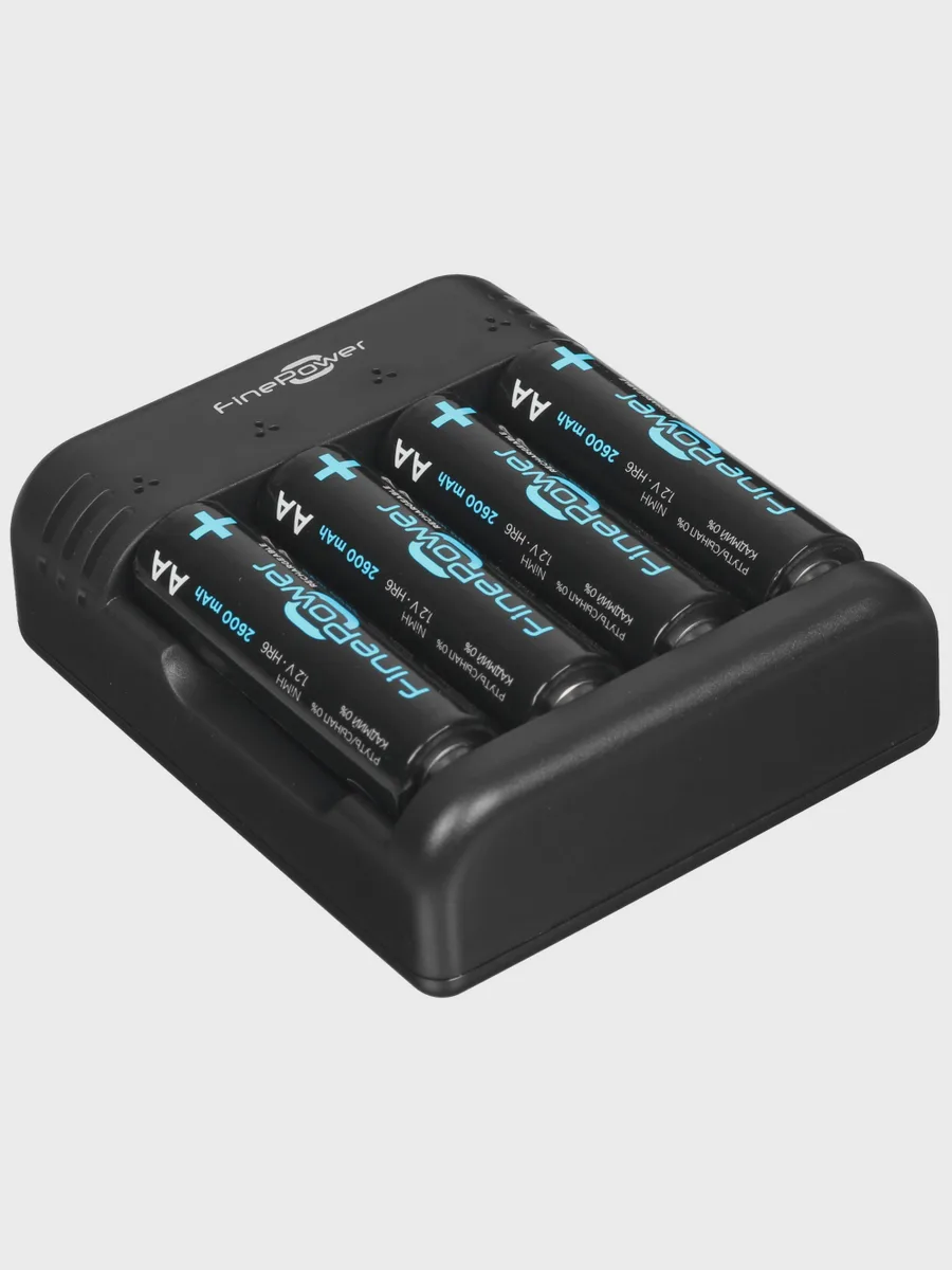 Зарядное устройство FinePower NE4 + 4 x AA 2600 мА*ч — фото 2 из 7