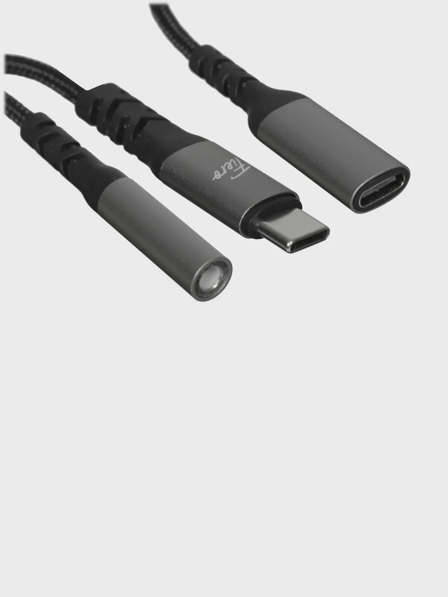 Кабель FIERO USB Type-C Male - jack 3.5 мм, USB Type-C Female — фото 7 из 8