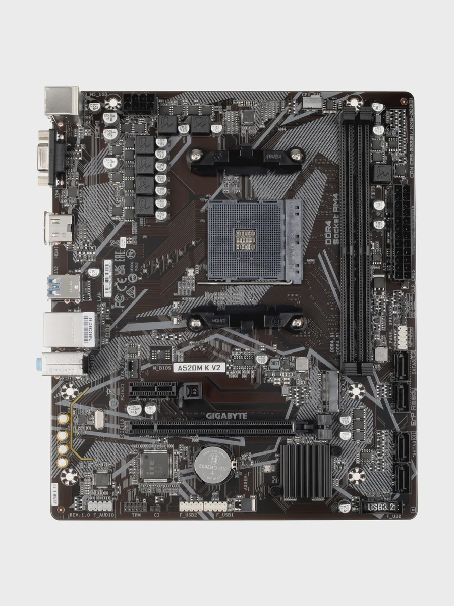 Материнская плата GIGABYTE A520M K V2, AM4, Micro-ATX — фото 2 из 9