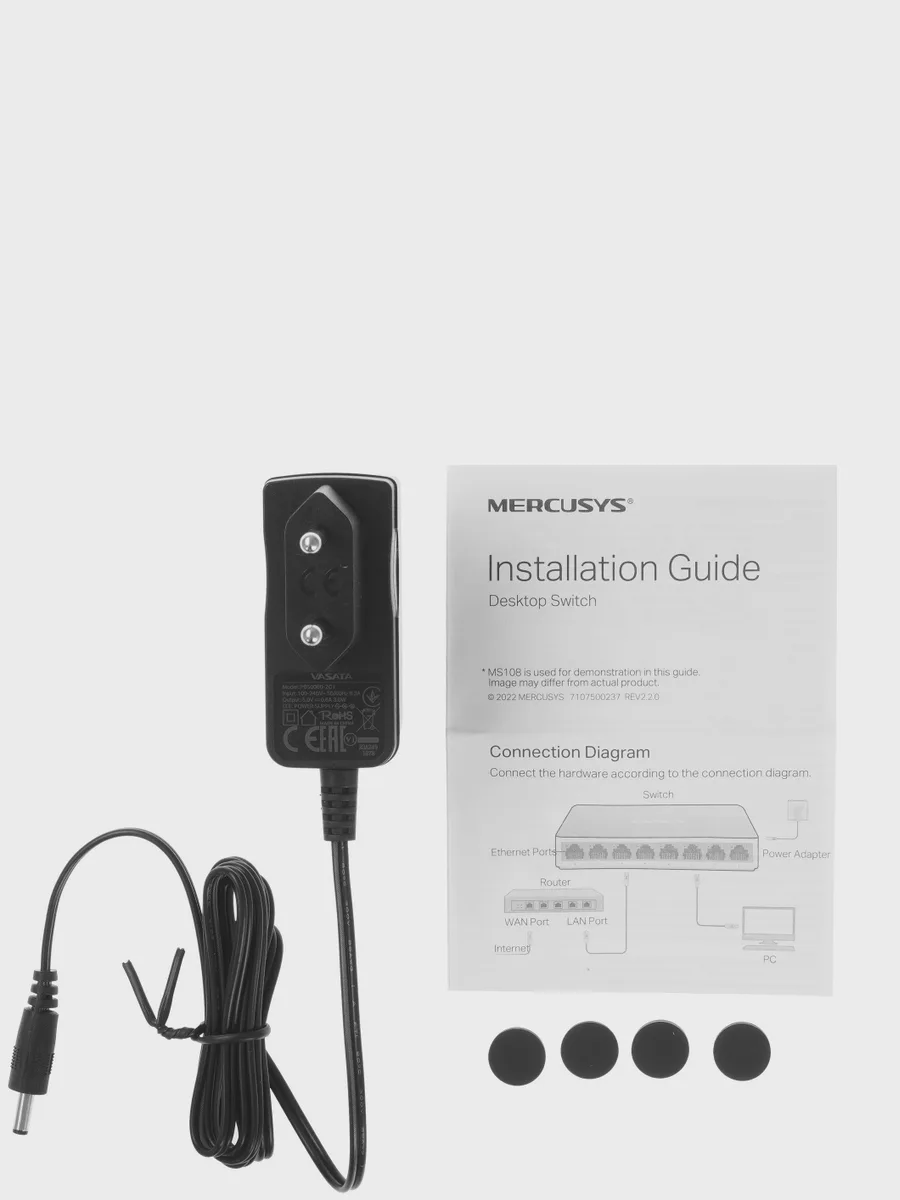 Коммутатор Mercusys MS108GS 8 x RJ-45х1000 Мбит/сек, 100 Мбит/сек — фото 7 из 8