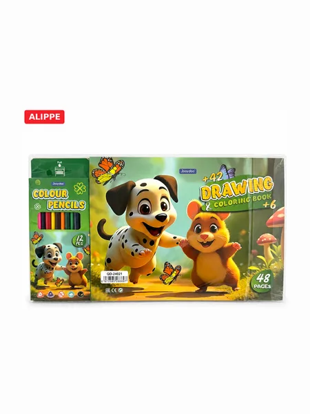 Фото товара Раскраска 48страниц в комплекте с 12шт карандашами 24021-QD