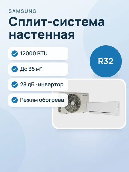 Фото товара Кондиционер  Samsung AR12TXHQASINUA настенный