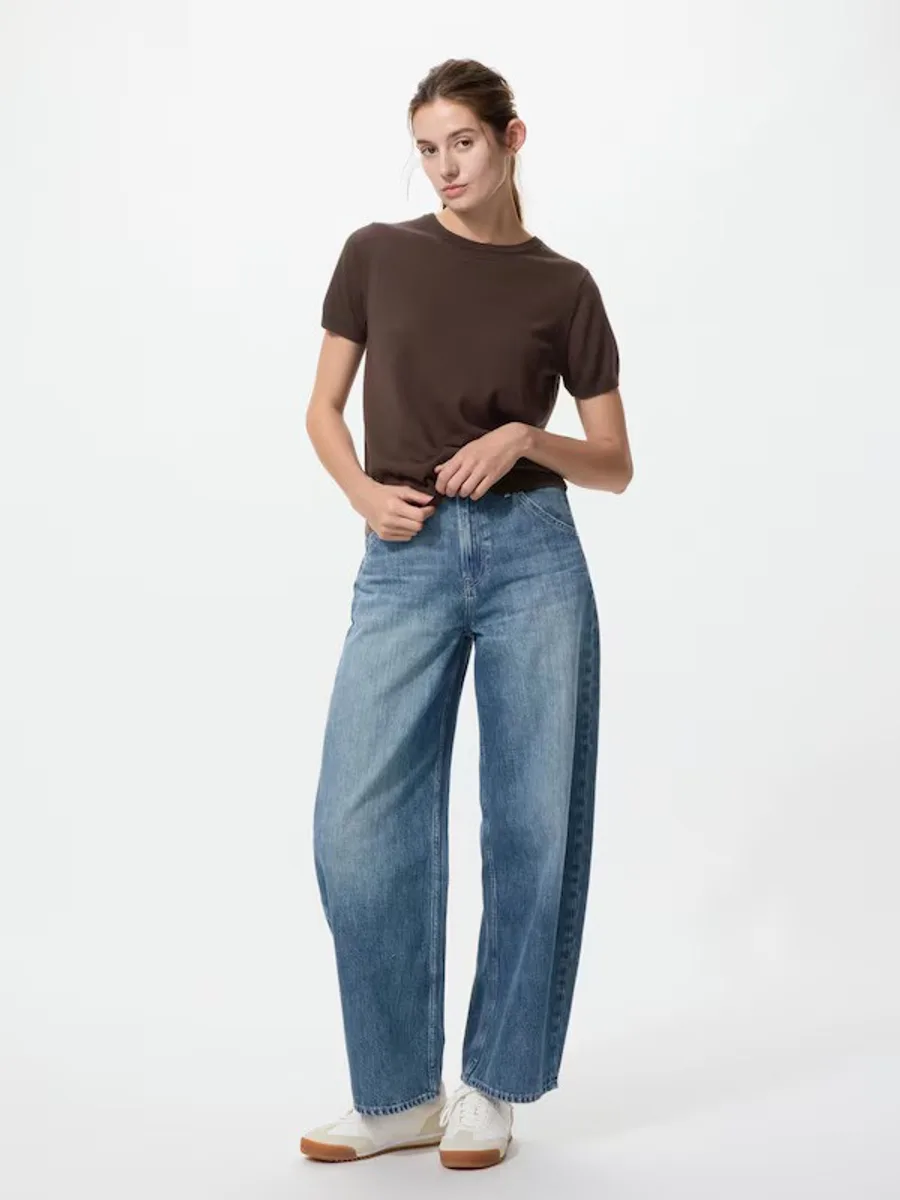 Женский свитер с круглым вырезом и защитой от УФ-излучения DARK BROWN — фото 3 из 3