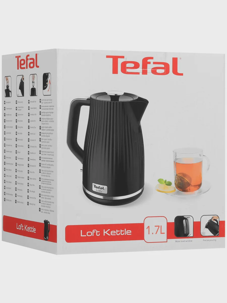 Электрочайник Tefal Loft KO250830, черный, 1.7 л, 2400 Вт — фото 9 из 11