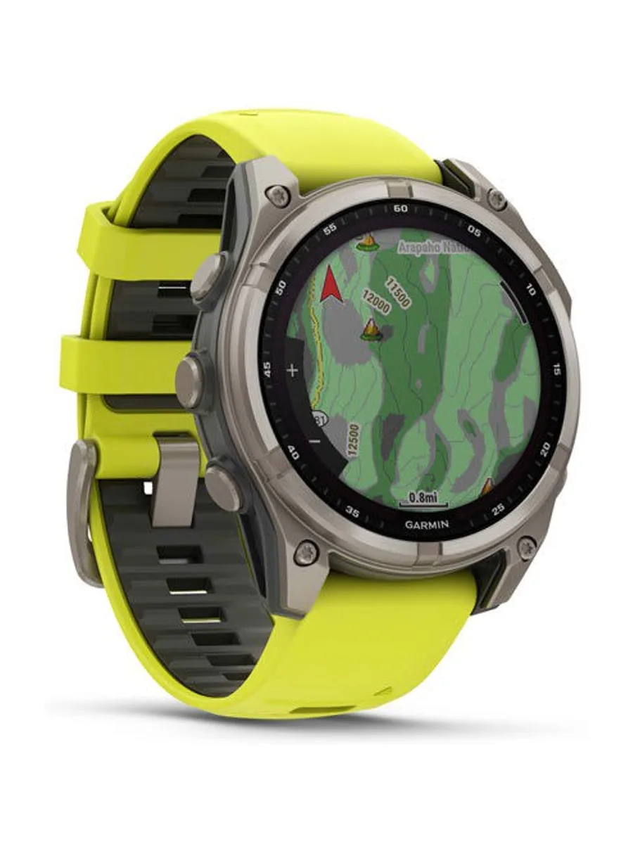 Garmin Quatix 8 AMOLED Sapphire Titanium Bezel With Captain Blue Silicone Band — фото 3 из 3