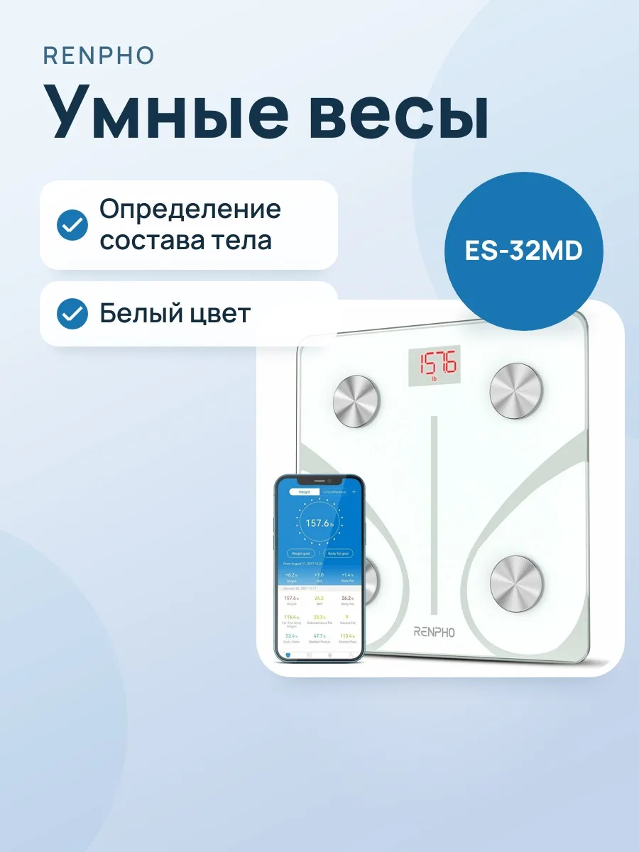 Умные весы RENPHO ES-32MD, определение состава тела — фото 1 из 2