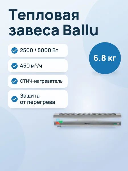 Фото товара Тепловая завеса Ballu BHC-L08-S05-M