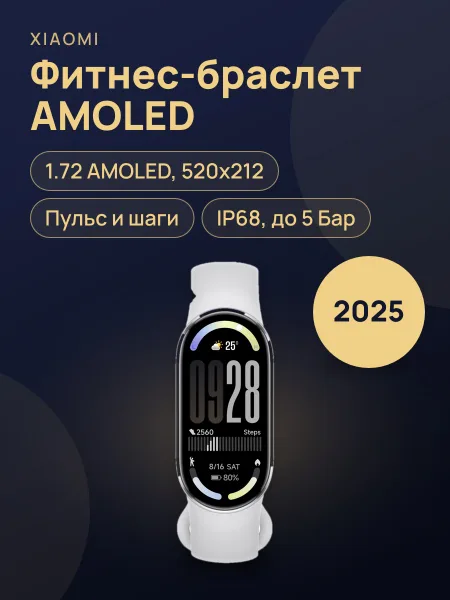 Фото товара Фитнес-браслет Xiaomi Smart Band 10, серый ремешок