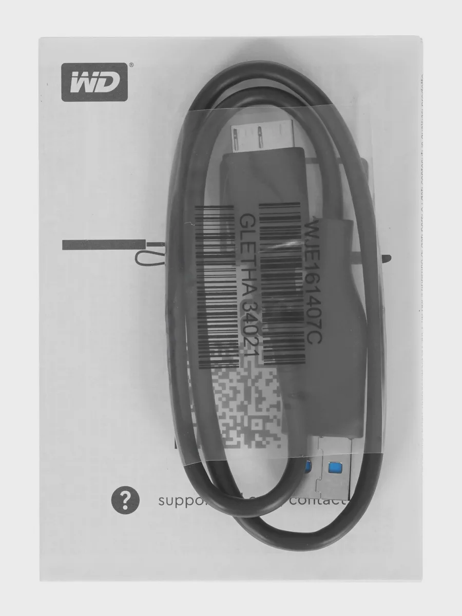 2.5" Внешний HDD WD My Passport [WDBYVG0020BBK-WESN] 2 ТБ USB 3.2 Gen 1 Type-A — фото 5 из 7