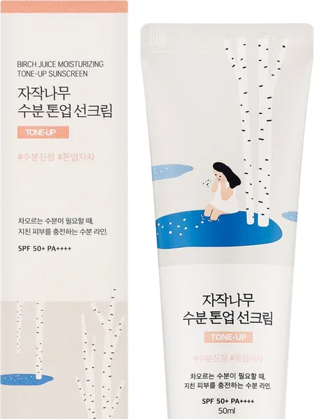 Фото товара Солнцезащитный крем Round Lab Birch Juice Moisturizing Tone-Up Sunscreen SPF50+ PA++++