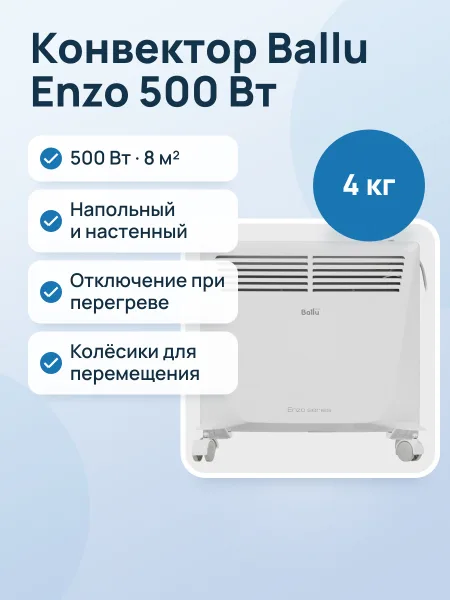 Фото товара Конвектор Ballu Enzo BEC/EZMR-500