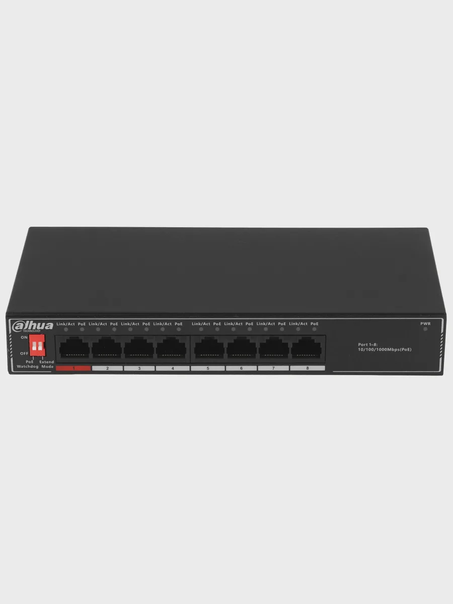 Коммутатор Dahua DH-SG1008P 8 x RJ-45х10/100/1000 Мбит/сек — фото 3 из 9