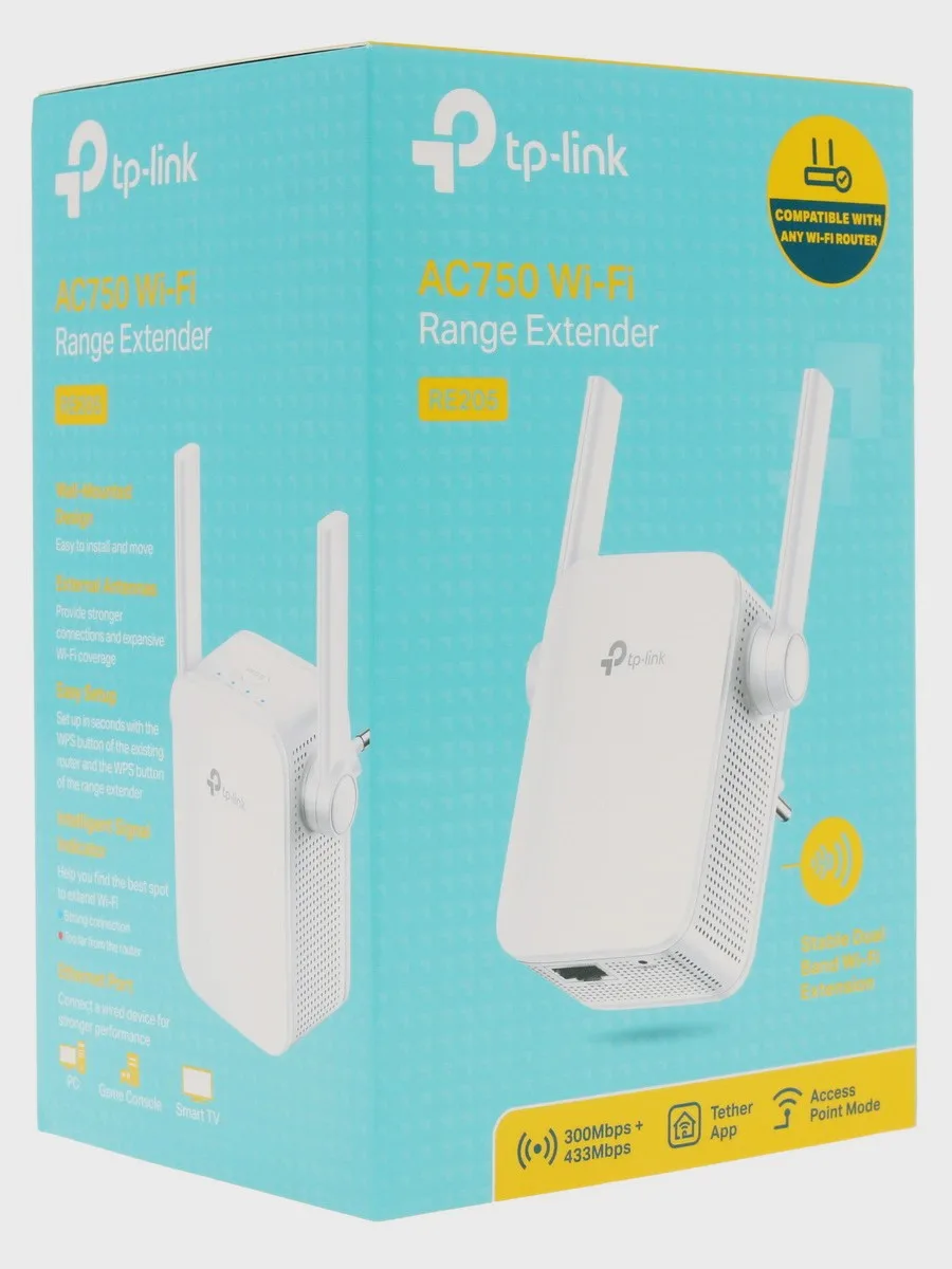 Усилитель беспроводного сигнала TP-LINK RE205 — фото 10 из 10