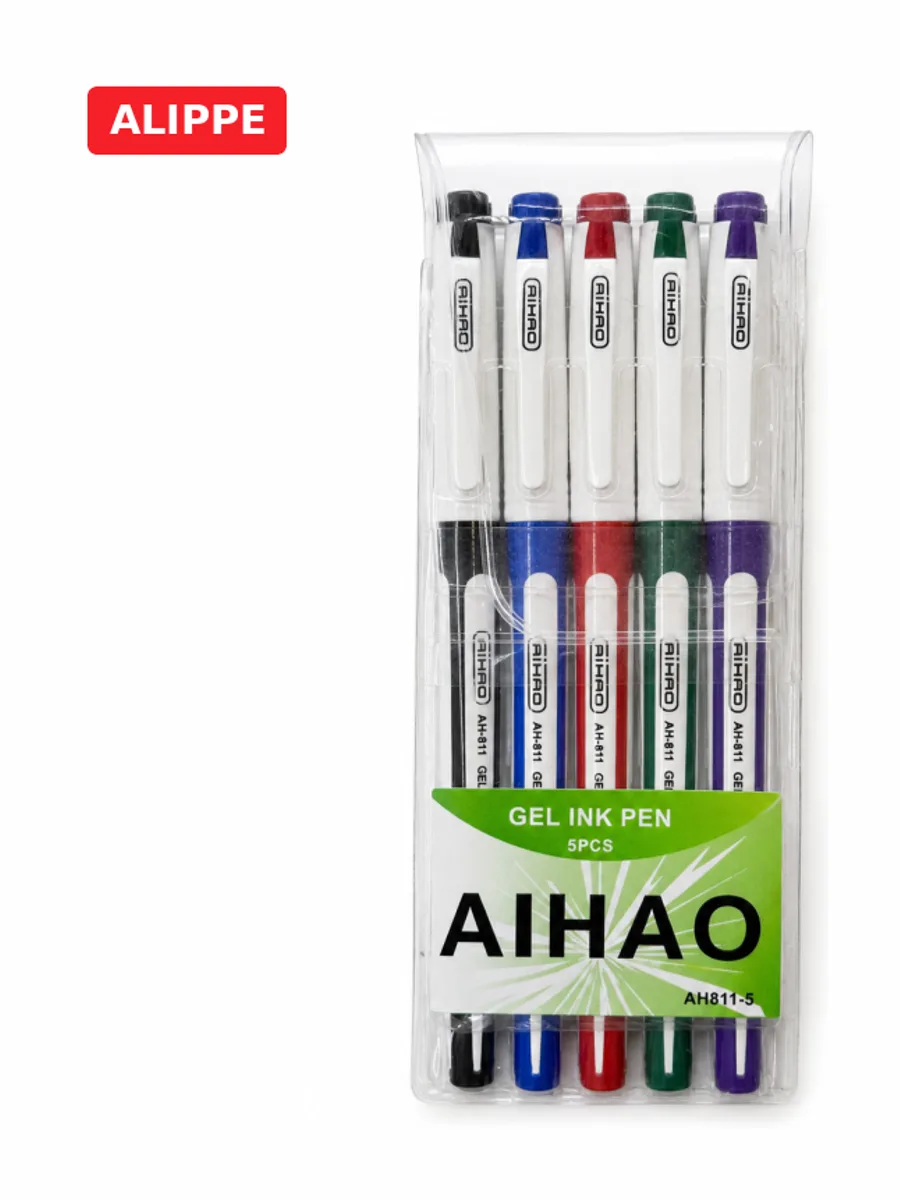 Набор ручек 5цветов гелевые AIHAO 811-5 — фото 2 из 3