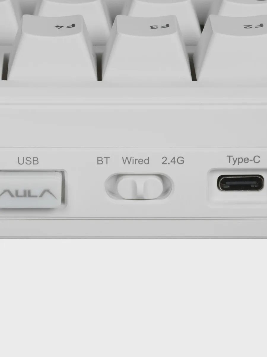 Клавиатура AULA F75 MAX, Bluetooth, USB Type-A, радиоканал, белый — фото 9 из 11