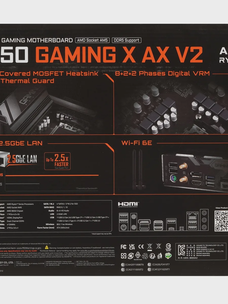Материнская плата GIGABYTE B650 GAMING X AX V2, AM5, Standard-ATX — фото 8 из 9
